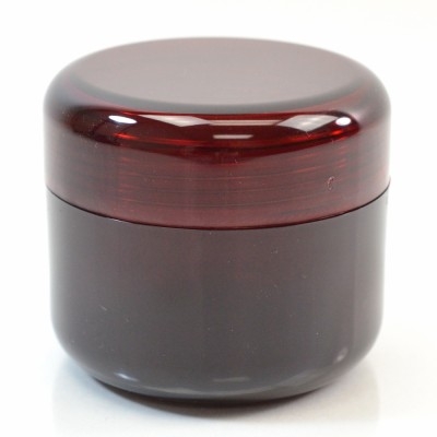 2 oz 53 MM Dark Red Thick Wall Round Base SAN Jar