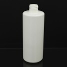 16 oz 28/410 Squat Cylinder Round White HDPE Bottle