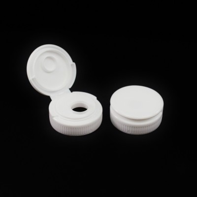 38/400 Ribbed White Flip Top Dispensing PP Cap