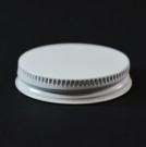 48/400 CT White White Metal Continuous Thread Caps