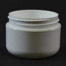 1/2 oz 48/400 Double Wall Round Base White PP Jar