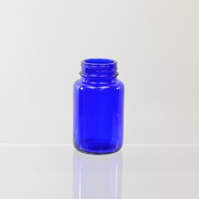 100CC Packer 38/400 Cobalt Glass Nutritional Supplement Packer