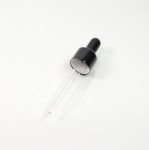 18-DIN Black Glass Smooth Euro Dropper Assembly