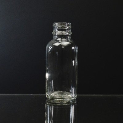 1 oz Boston Round 20/400 Clear Glass Bottle