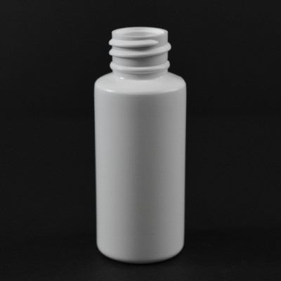 1 oz 20/410 Tall Cylinder Round White HDPE Bottle