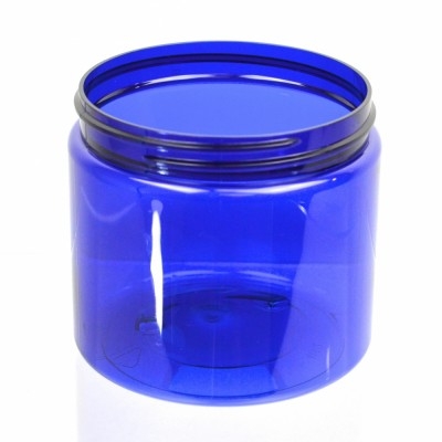 16 oz 89/400 Wide Mouth Cobalt Blue PET Jar